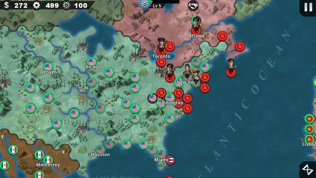 World Conqueror 4-WW2 Strategy (Ворлд Конкерор 4) [МОД: Все открыто, Дополнительные деньги и Меню MOD] Screenshot 3