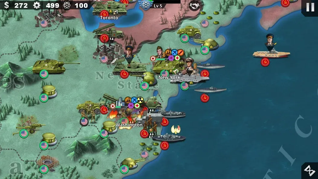 World Conqueror 4-WW2 Strategy (Ворлд Конкерор 4) [МОД: Все открыто, Дополнительные деньги и Меню MOD] Screenshot 4