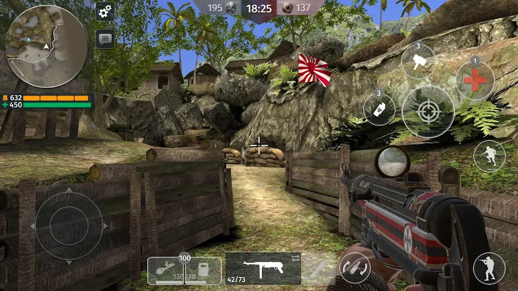 World War 2: Shooting Games (Вторая мировая война) [МОД: Много монет, Открытые уровни и Мега MOD] Screenshot 1