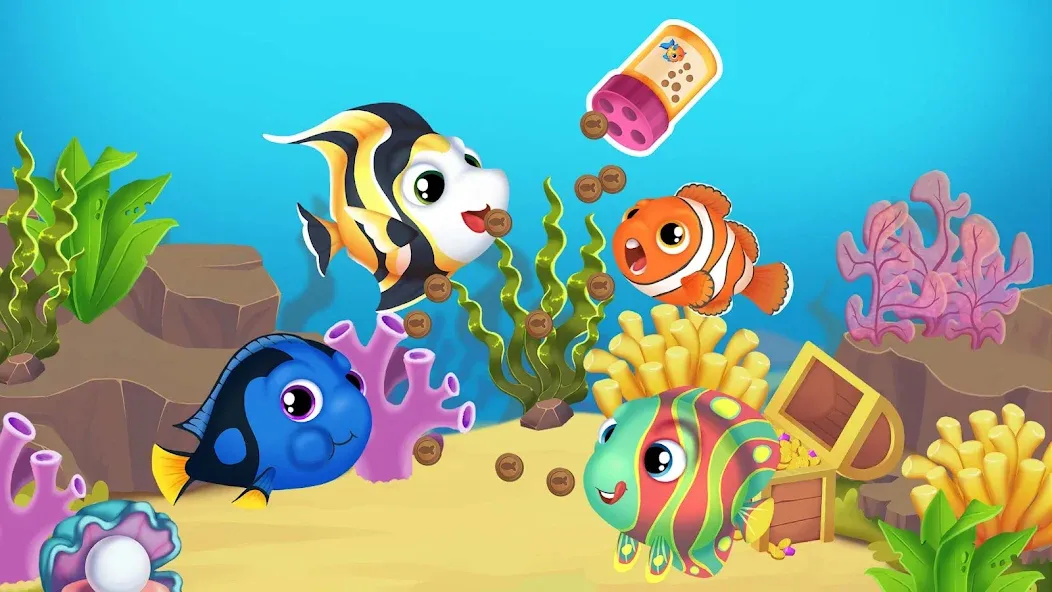 Baby Aquarium - Fish game [МОД: Все открыто, Дополнительные деньги и Меню MOD] Screenshot 5