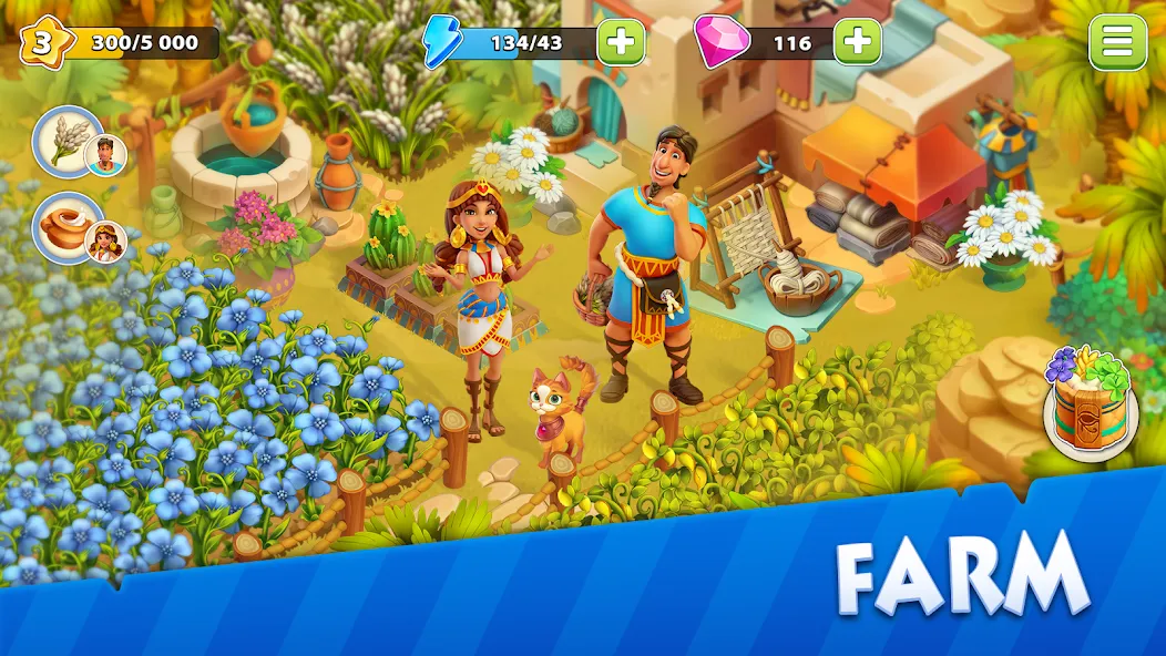 Nile Valley: Farm Adventure (Ниловская долина) [МОД: Все открыто, Дополнительные деньги и Меню MOD] Screenshot 2