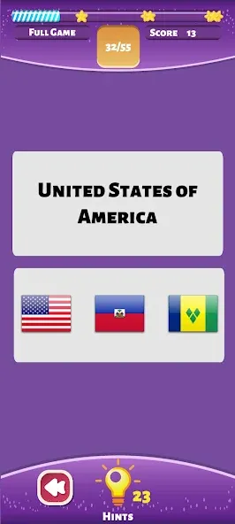 Country Flags World Quiz Game [МОД: Деньги, Монеты и Меню MOD] Screenshot 1