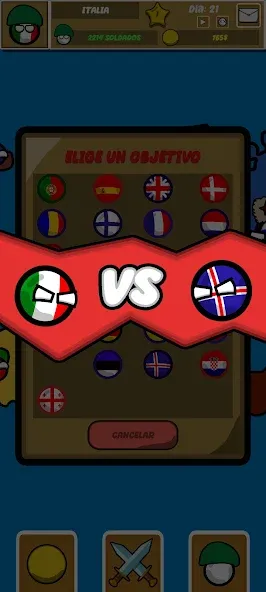 Countryballs Continental War (Кантриболз Континентальная война) [МОД: Бесконечные деньги, Монеты и Мега MOD] Screenshot 5