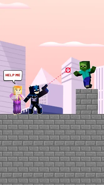 City Hero: Crime Shoot Puzzle (Хиро Крафт Пазлы) [МОД: Много денег, Монет и Все открыто] Screenshot 4