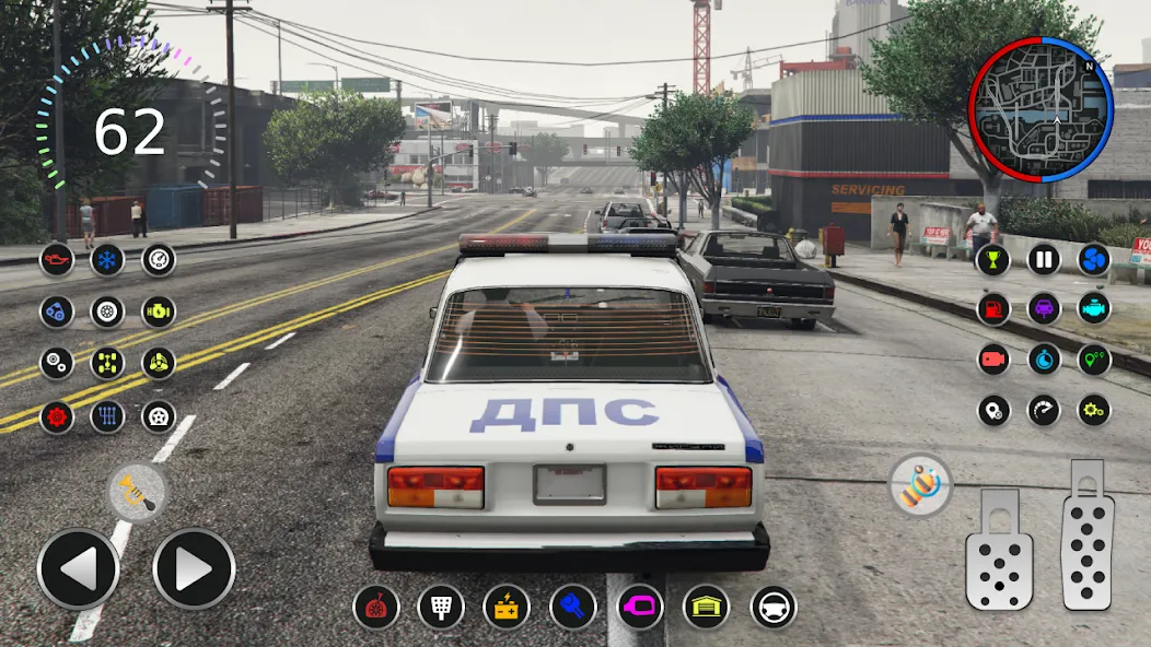 Police Car Riders: VAZ 2107 [МОД: Бесконечные деньги, Монеты и Мега MOD] Screenshot 2
