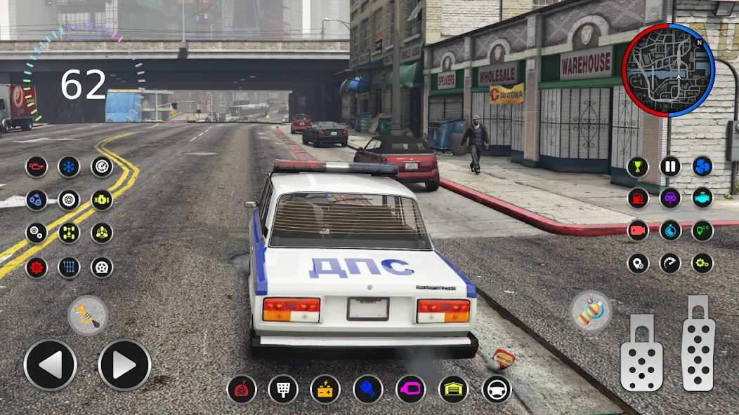 Police Car Riders: VAZ 2107 [МОД: Бесконечные деньги, Монеты и Мега MOD] Screenshot 3