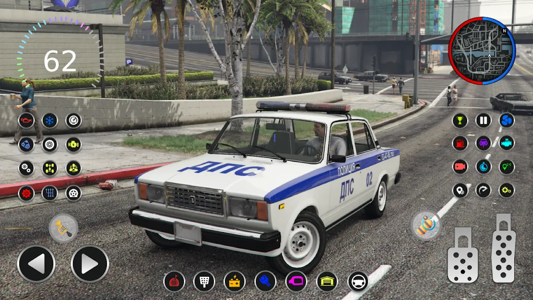 Police Car Riders: VAZ 2107 [МОД: Бесконечные деньги, Монеты и Мега MOD] Screenshot 4