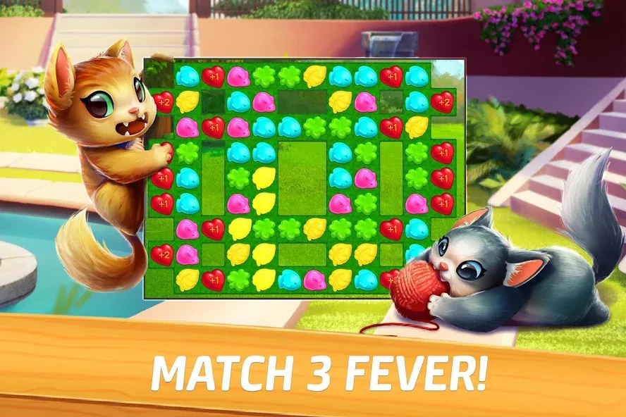 Meow Match (Мяу Матч) [МОД: Много монет, Открытые уровни и Мега MOD] Screenshot 4