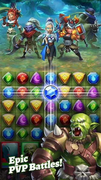 Dragon Strike: Puzzle RPG (Драгон Страйк) [МОД: Все открыто, Дополнительные деньги и Меню MOD] Screenshot 3