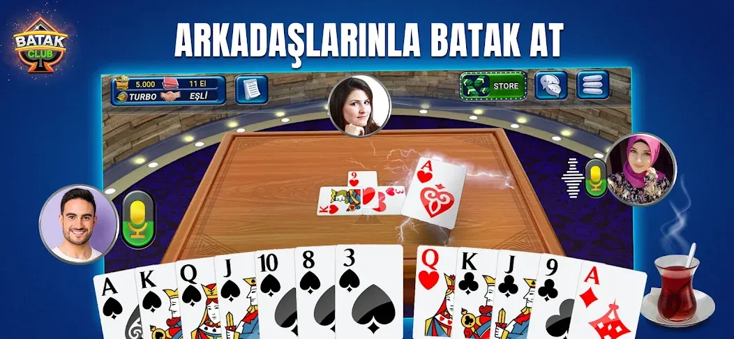 Batak Club — Play Spades (Батак Клуб) [MOD: Все разблокировано] - Скриншот 1