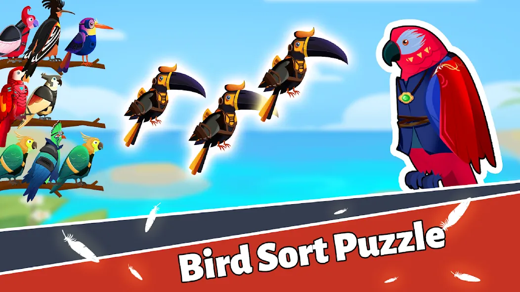 Bird Puzzle - Color Game [МОД: Меню, Бесконечные монеты и Открытые уровни] Screenshot 1
