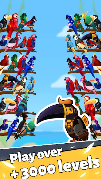 Bird Puzzle - Color Game [МОД: Меню, Бесконечные монеты и Открытые уровни] Screenshot 4