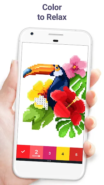 Pixel Art - Color by Number (Пиксельное искусство) [МОД: Много денег, Монет и Все открыто] Screenshot 1