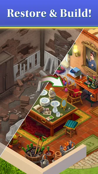 Merge Mansion (Мердж Мэншн) [МОД: Много монет, Открытые уровни и Мега MOD] Screenshot 2