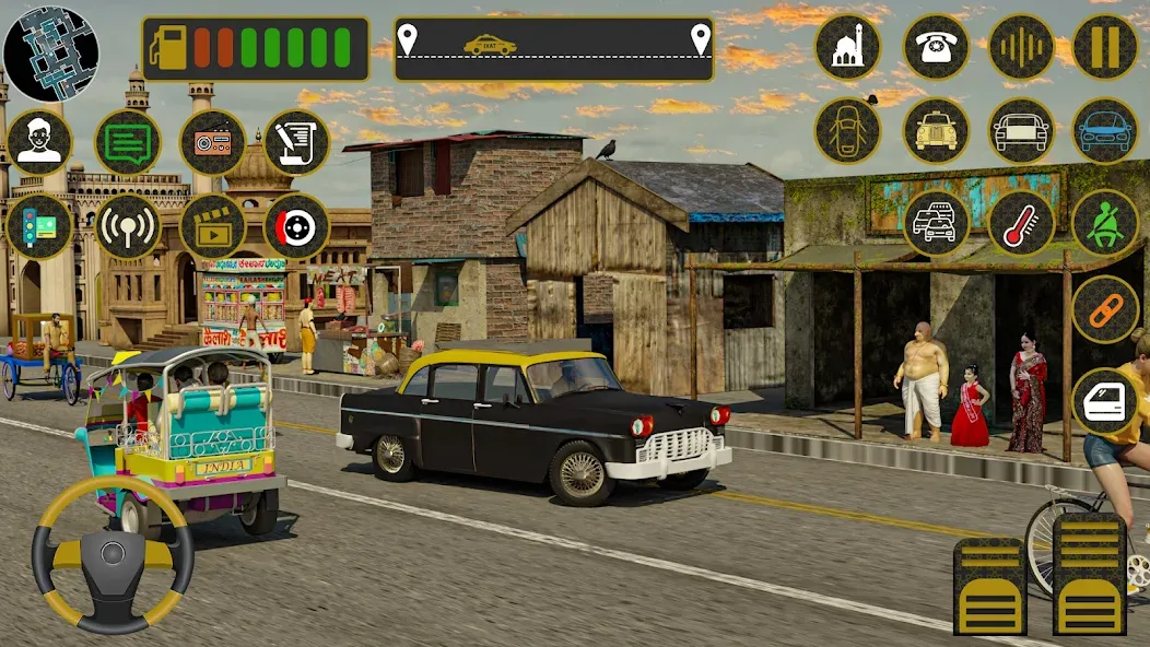 Indian Taxi Simulator car Game (Индийский такси симулятор автомобиля Игра) [МОД: Много монет, Открытые уровни и Мега MOD] Screenshot 2