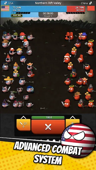 e-Sim Countryball Be President [МОД: Все открыто, Дополнительные деньги и Меню MOD] Screenshot 2