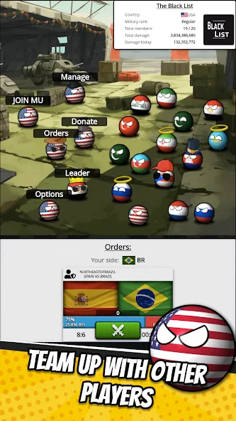 e-Sim Countryball Be President [МОД: Все открыто, Дополнительные деньги и Меню MOD] Screenshot 3