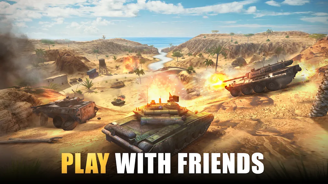 Tank Force: Tank games blitz [МОД: Все открыто, Дополнительные деньги и Меню MOD] Screenshot 1