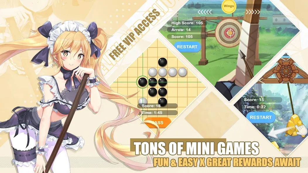 Lost in Paradise:Waifu Connect (Лост ин Парадайз) [МОД: Бесконечные деньги, Монеты и Мега MOD] Screenshot 5