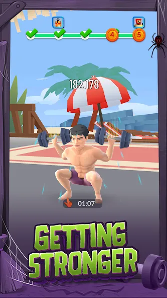 Idle Gym Life: Strong Man (Айдл Джим Лайф) [МОД: Все открыто, Дополнительные деньги и Меню MOD] Screenshot 2