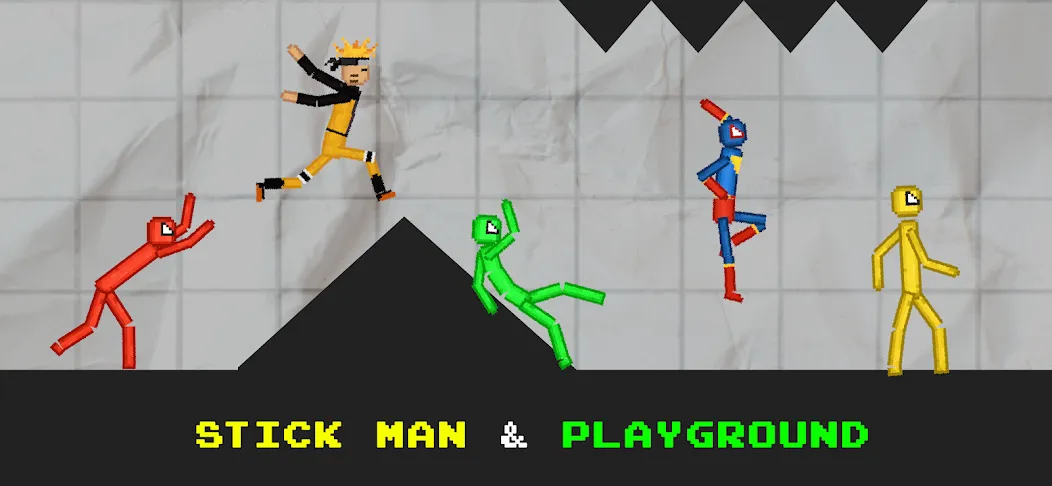 Stickman Playground (тикман Плейграунд) [МОД: Много монет, Открытые уровни и Мега MOD] Screenshot 3