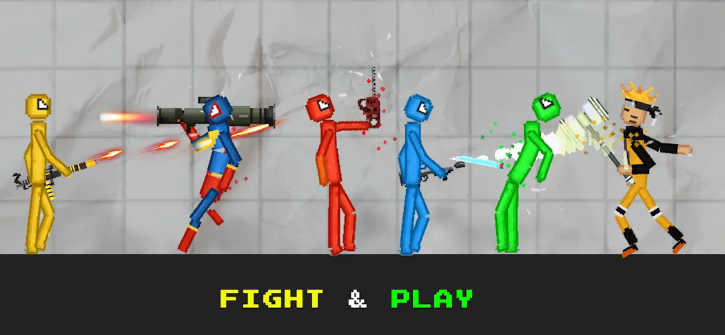 Stickman Playground (тикман Плейграунд) [МОД: Много монет, Открытые уровни и Мега MOD] Screenshot 4