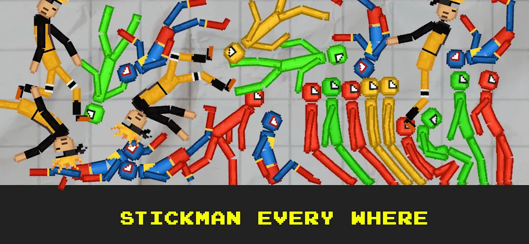Stickman Playground (тикман Плейграунд) [МОД: Много монет, Открытые уровни и Мега MOD] Screenshot 5