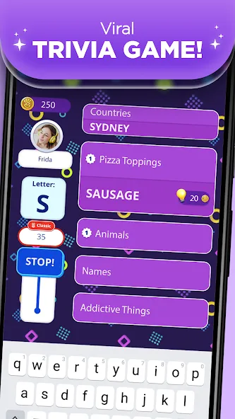 Stop 2 - Word Trivia Game [МОД: Деньги, Монеты и Меню MOD] Screenshot 1