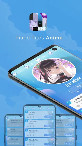 Piano Anime Tiles Music (Пиано Аниме Плитки Музыка) [МОД: Много денег, Монет и Все открыто] Screenshot 1