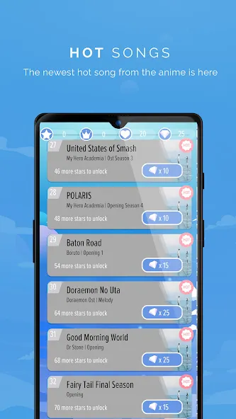Piano Anime Tiles Music (Пиано Аниме Плитки Музыка) [МОД: Много денег, Монет и Все открыто] Screenshot 5