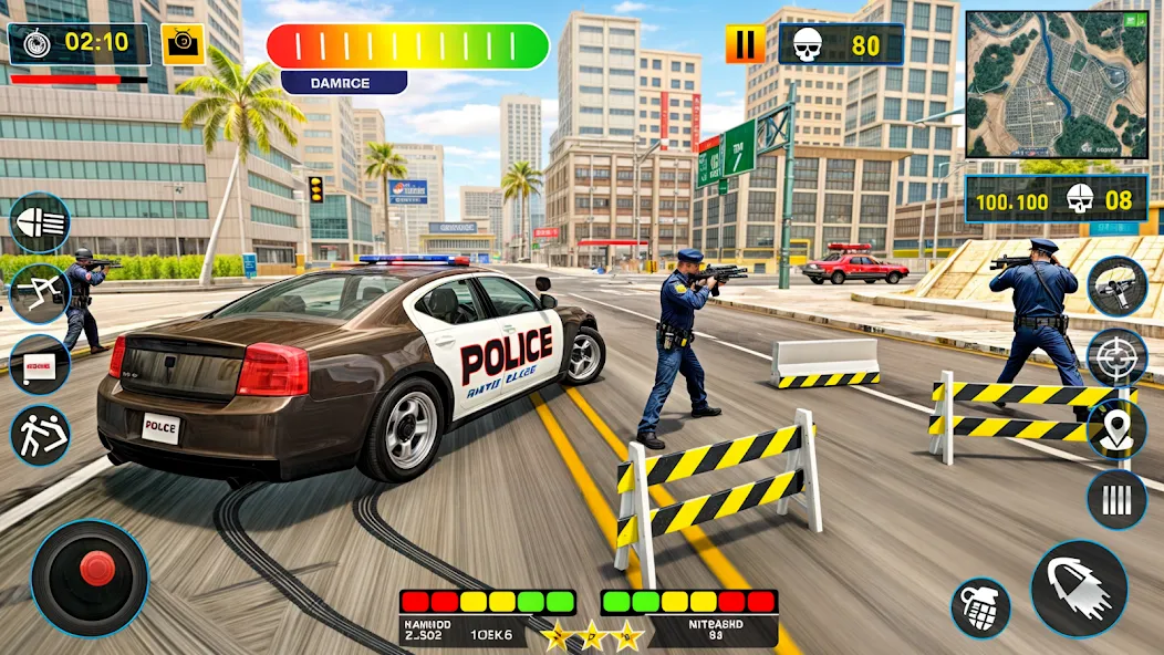 US Police Shooting Crime City [МОД: Все открыто, Дополнительные деньги и Меню MOD] Screenshot 2