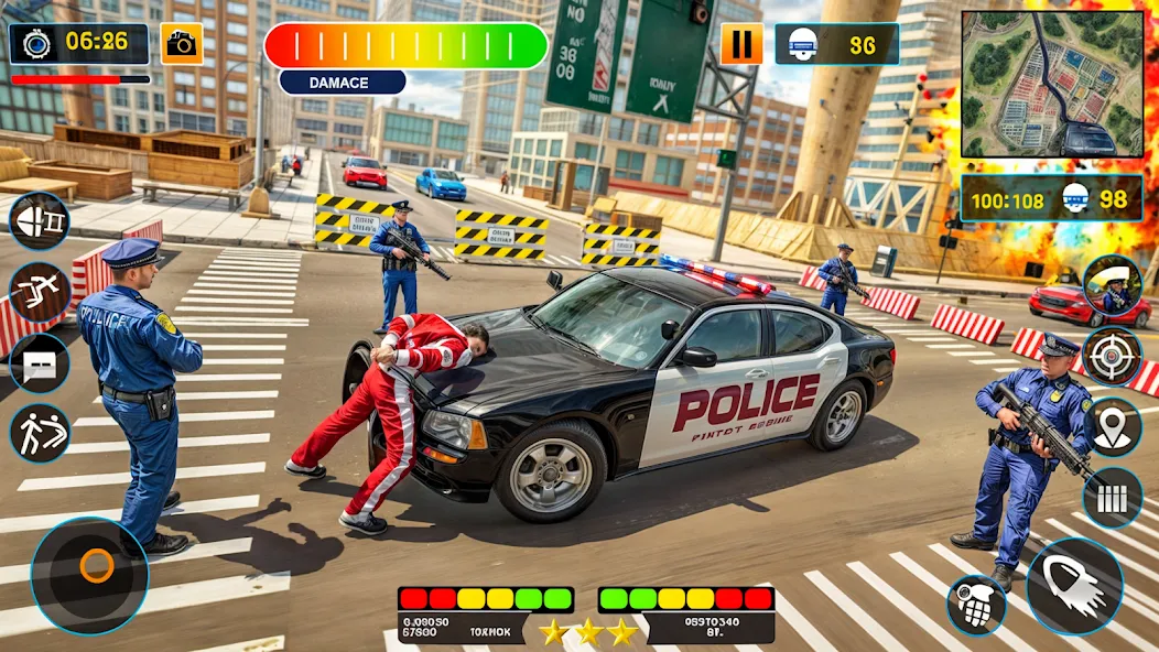US Police Shooting Crime City [МОД: Все открыто, Дополнительные деньги и Меню MOD] Screenshot 3