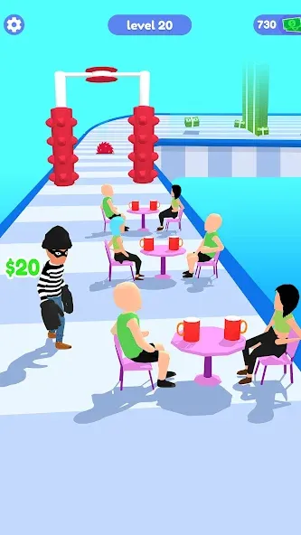 Thief Run Race 3D: Fun Race [МОД: Меню, Бесконечные монеты и Открытые уровни] Screenshot 1