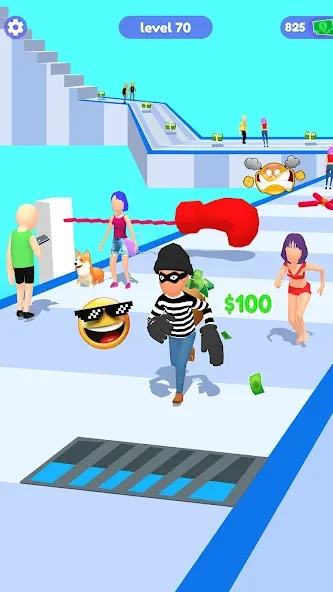 Thief Run Race 3D: Fun Race [МОД: Меню, Бесконечные монеты и Открытые уровни] Screenshot 3