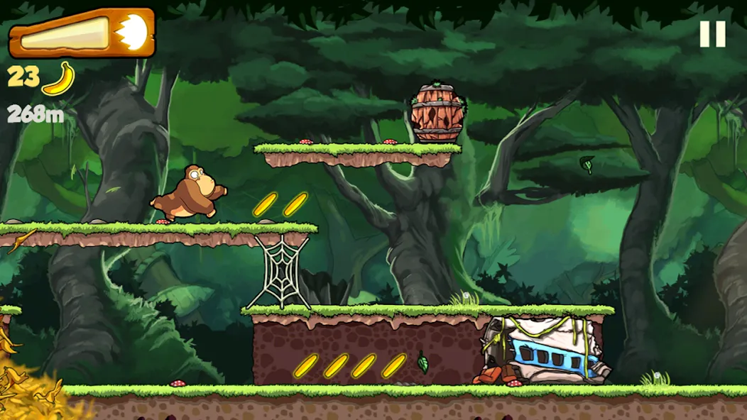 Banana Kong (Банана Конг) [МОД: Меню, Бесконечные монеты и Открытые уровни] Screenshot 2