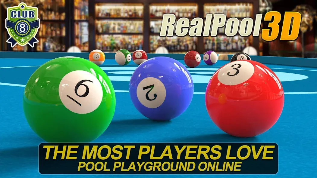 Real Pool 3D Online 8Ball Game (Реал Пул 3Д Онлайн 8Бол Гейм) [МОД: Деньги, Монеты и Меню MOD] Screenshot 1