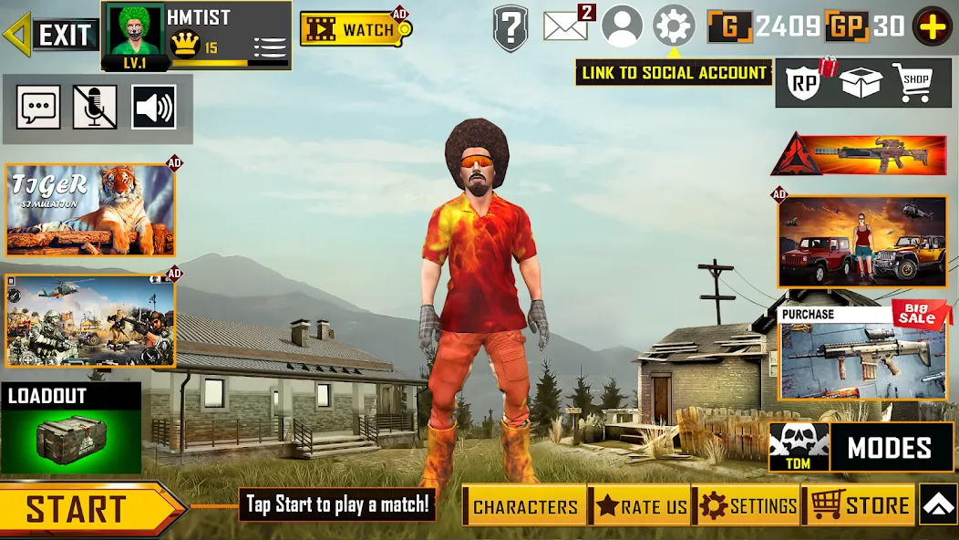 Real Commando FPS Gun Shooting [МОД: Деньги, Монеты и Меню MOD] Screenshot 2