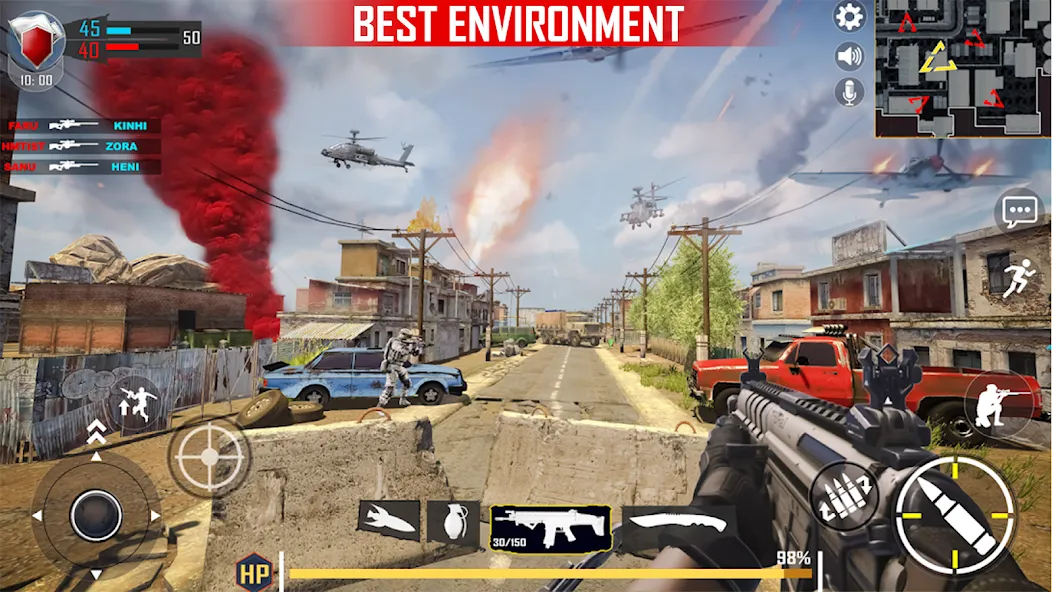 Real Commando FPS Gun Shooting [МОД: Деньги, Монеты и Меню MOD] Screenshot 5