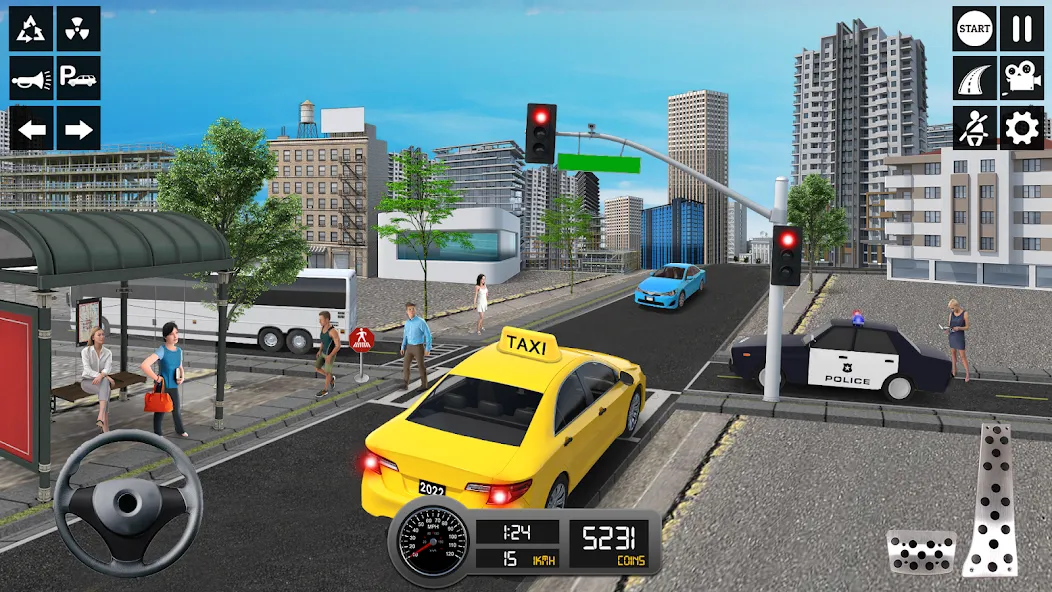 Taxi Simulator 3d Taxi Sim [МОД: Много денег, Монет и Все открыто] Screenshot 3