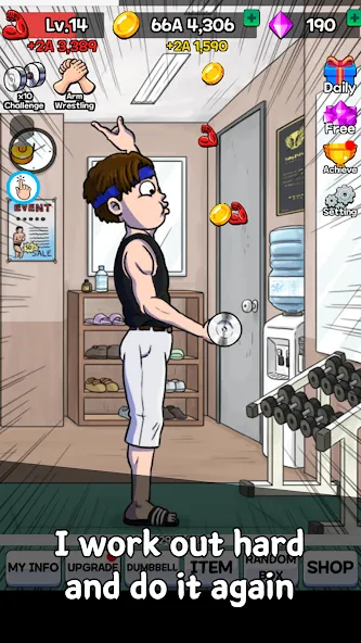 Arm Wrestling Clicker (Армреслинг Кликер) [МОД: Бесконечные деньги, Монеты и Мега MOD] Screenshot 4