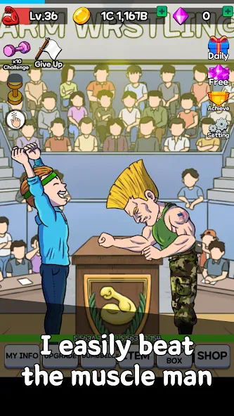 Arm Wrestling Clicker (Армреслинг Кликер) [МОД: Бесконечные деньги, Монеты и Мега MOD] Screenshot 5