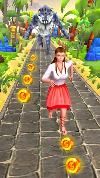 Jungle Run Temple Escape Games [МОД: Много монет, Открытые уровни и Мега MOD] Screenshot 2