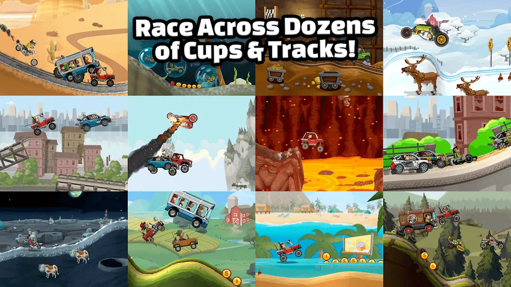 Hill Climb Racing 2 (Хилл Клаим Рейсинг 2) [МОД: Много денег, Монет и Все открыто] Screenshot 2