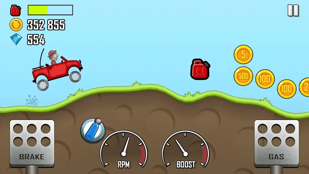 Hill Climb Racing (Хилл Клайм Рейсинг) [МОД: Много монет, Открытые уровни и Мега MOD] Screenshot 1