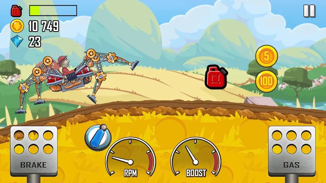 Hill Climb Racing (Хилл Клайм Рейсинг) [МОД: Много монет, Открытые уровни и Мега MOD] Screenshot 2