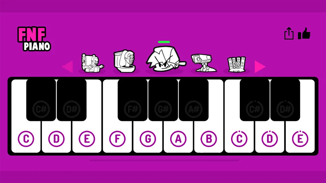 FNF Piano (ФНФ Пиано) [МОД: Бесконечные деньги, Монеты и Мега MOD] Screenshot 1