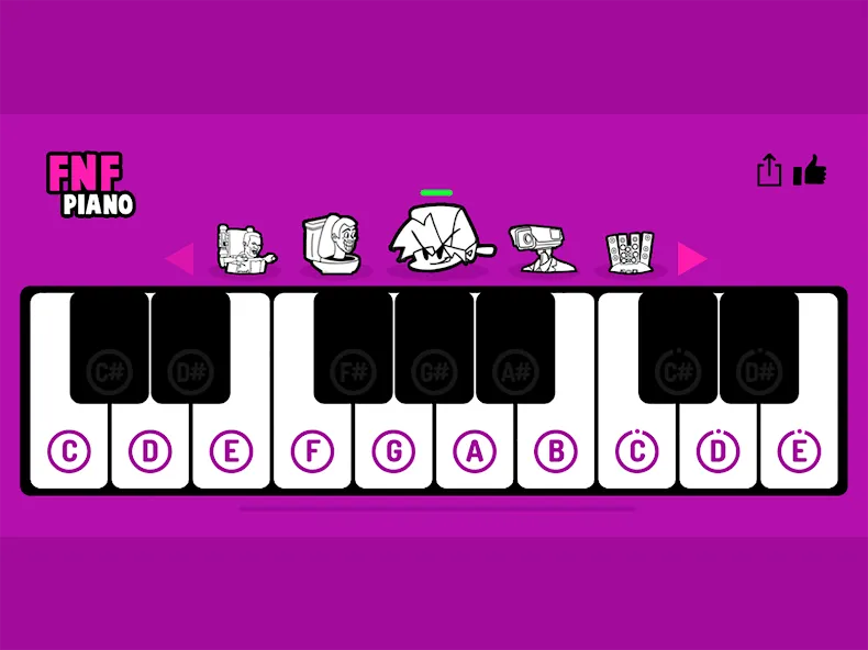 FNF Piano (ФНФ Пиано) [МОД: Бесконечные деньги, Монеты и Мега MOD] Screenshot 3