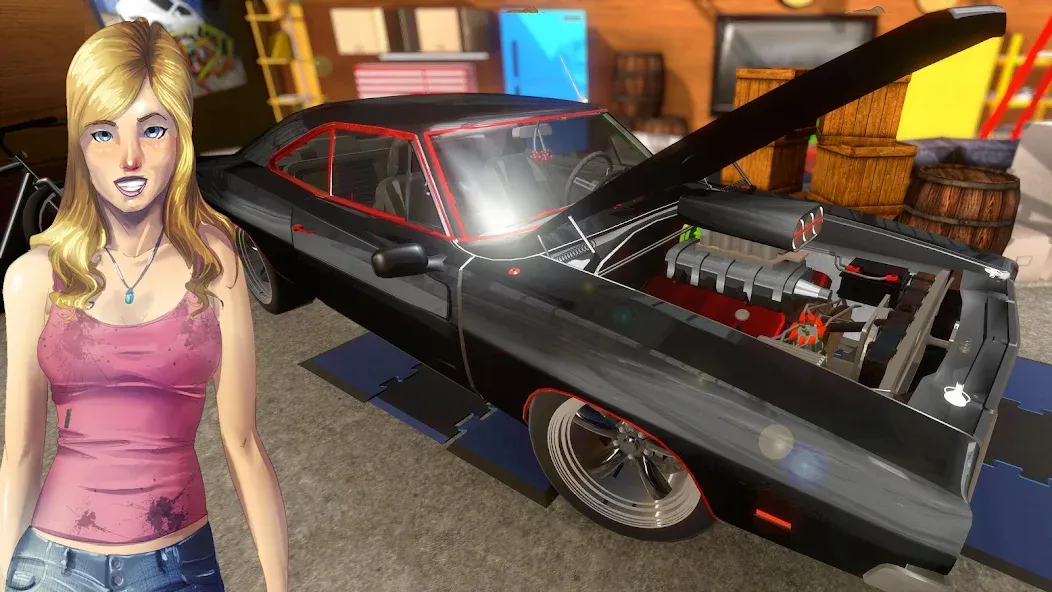 Fix My Car: Muscle Restoration [МОД: Все открыто, Дополнительные деньги и Меню MOD] Screenshot 1