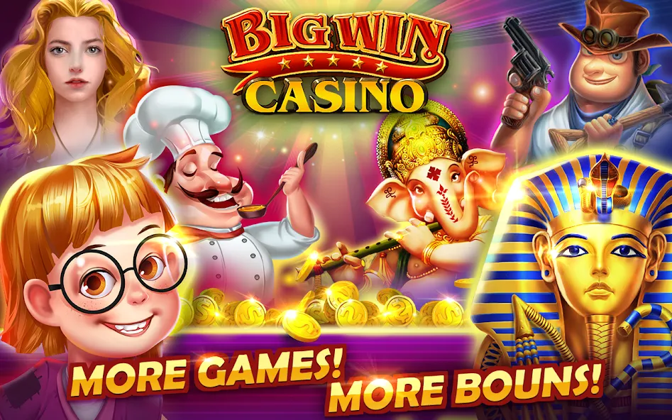 Big Win - Slots Casino™ (Биг Вин) [МОД: Деньги, Монеты и Меню MOD] Screenshot 1