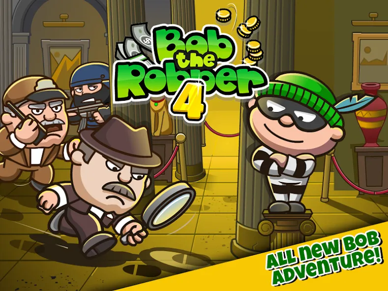 Bob The Robber 4 (Боб Грабитель 4) [МОД: Много монет, Открытые уровни и Мега MOD] Screenshot 1